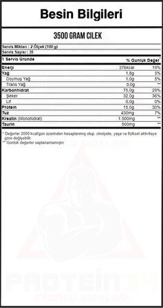 Olimp Gain Bolic 6000 Çilekli Karbonhidrat Tozu 35 Servis 3500 Gr