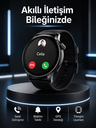 Mey İthalat Akıllı Saat Bildirim Görme Amoled Ekran GPS Uyumlu Sesli Görüşme