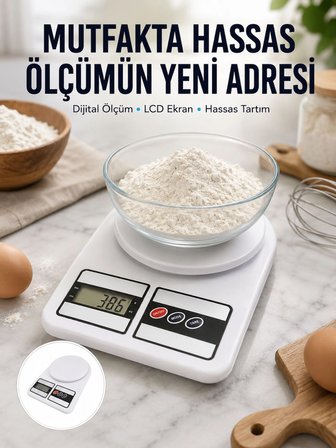 Mey İthalat 10 Kg Kapasiteli LCD Ekranlı Dijital Mutfak Tartıs Yeni Nesil