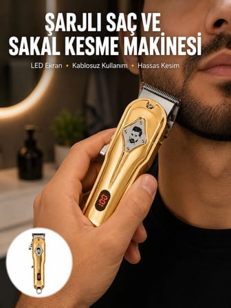 Mey İthalat Ergonomik Tasarımlı, Hafif ve Taşınabilir Profesyonel Tıraş Makinesi Yeni Nesil
