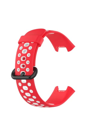 Redmi Watch 2 Spor Delikli Kordon - Kırmızı-Beyaz