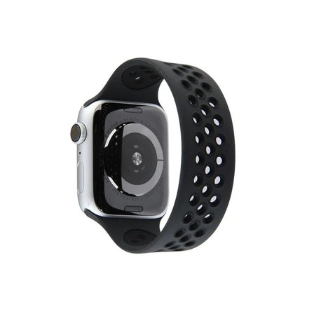 Watch 42mm Ayarlı Delikli Silikon Kordon - Siyah-Siyah