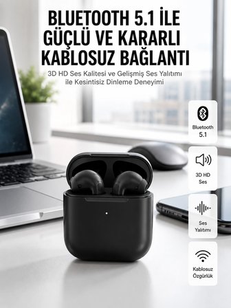 Mey İthalat Yeni Nesil Bluetooth Kulaklık İOS Android Uyumlu HD Ses Performansı