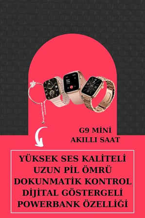 Mey İthalat Aksesuar Hediyeli Akıllı Saat ve Dijital Göstergeli Powerbankli Bluetooth Kulaklık