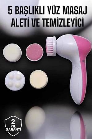 Mey İthalat 5 Fonksiyonlu Kablosuz Yüz Temizleme Cihazı ile Derinlemesine Cilt Bakımı