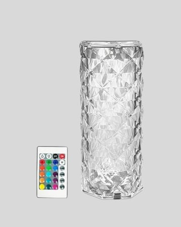 Kristal RGB LED’li Kumandalı Masa ve Gece Lambası – Renkli Işık Modlarıyla Şık Dekoratif Aydınlatma
