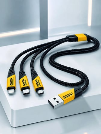 Mey İthalat 240W 3'Ü 1 ARADA HIZLI ŞARJ KABLOSU