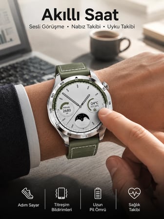 Mey İthalat Akıllı Saat Sesli Görüşme Uyku ve Sağlık Takibi NFC Uyumlu