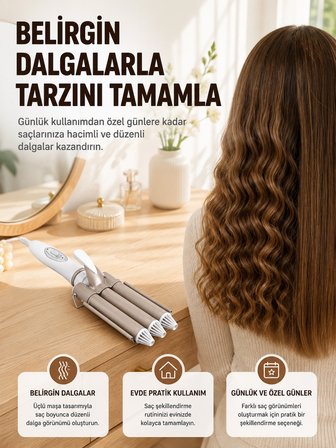 Mey İthalat Profesyonel Kullanıma Uygun Bukle Maşası Yeni Nesil