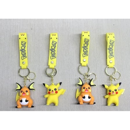 Pikachu Raichu Silikon Anahtarlık