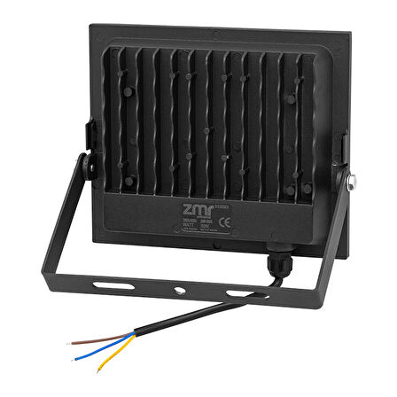 ZMR 50 WATT 6500K IP66 150* IŞIK AÇISI 220 VOLT SİYAH SLİM KASA LED PROJEKTÖR (