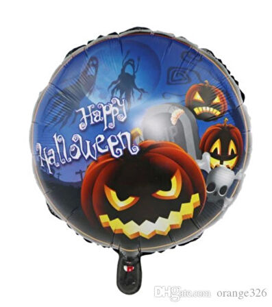 Happy Halloween Balkabağı Folyo Balon 18 İnç