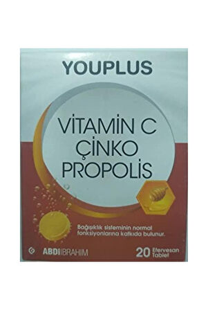 Marka: Vitamin C Çinko Propolis 20 Efervesan Tablet Kategori: Mineral