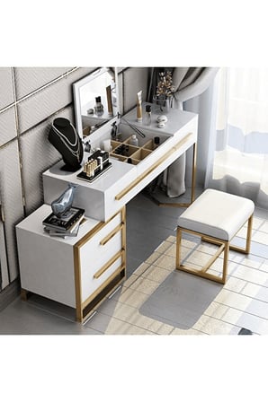 MYJ8640 Metal Makyaj Masası Gold