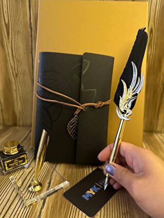  Divit Hokka Defter Tüylü Kalem Hediye Seti Lüx 