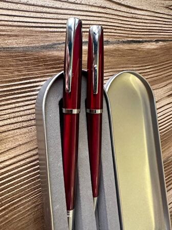 Öğretmenler Günü Hediyesi Metal Kutulu Kalem Seti Kişiye Özel 