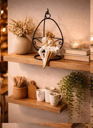 Romantik Salıncakta Çift Biblosu  Modern Dekoratif Obje