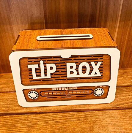 Myk Hediyelik Tip Box Bahşiş Kutusu Nostaljik Radyo Görünümlü