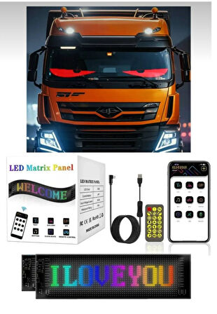 LED Matrix Kayan Yazı Panel | Araba Camı Ekranı | Telefonla Kontrol | Bluetooth Dijital Reklam Tabel