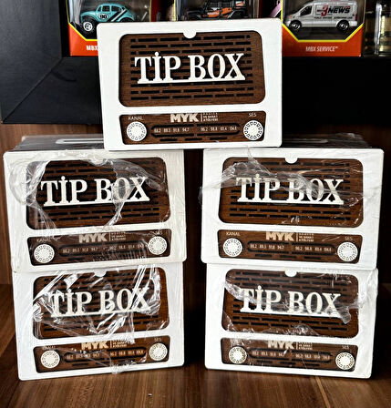 Tip Box Bahşiş Kutusu ve Kumbara (5’li Paket) Nostaljik Radyo Görünümlü  Tipbox