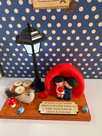 14 Şubat Sevgililer Günü Romantik Işıklı Biblo Özel Tasarım Sevgiliye Hediye  14 Şubat Sevgililer Gü