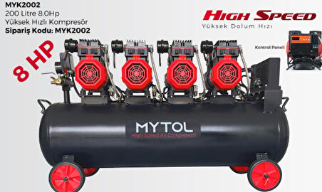 MYTOL  200 Litre Yüksek Hızlı Kompresör  MYK2002