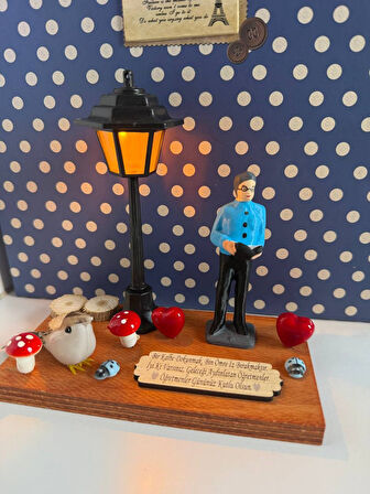 Kişiye Özel Işıklı Öğretmenler Günü Hediyesi  Erkek Öğretmen El Yapımı, Kalpten Mesajlı Dekoratif La