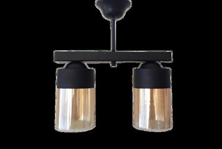 MYLİGHTS  RETRO RUSTİK İKİLİ SIRALI AVİZE  30CM