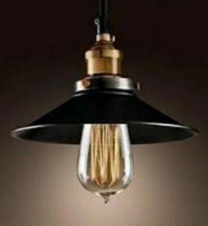 MYLİGHTS  RETRO SİYAH TEKLİ SARKIT ESKİTME ASKI  23CM
