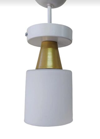 MYLİGHTS   MODERN BEYAZ TEKLİ SARKIT AVİZE 1 0CM EN  30CM YÜKSEKLİK