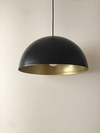 MYLİGHTS  RETRO METAL SARKIT SİYAH  İÇİ SARI  40 CM