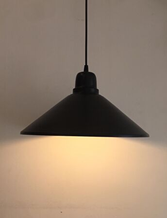 MYLİGHTS  RETRO SİYAH İÇİ BEYAZ METAL SARKIT AVİZE