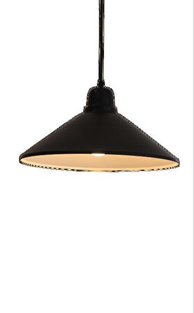 MYLİGHTS  RETRO METAL SARKIT AVİZE SİYAH  İÇİ BEYAZ 38 CM