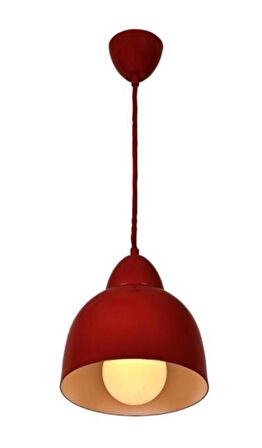 MYLİGHTS   METAL SARKIT AVİZE KIRMIZI İÇİ BEYAZ