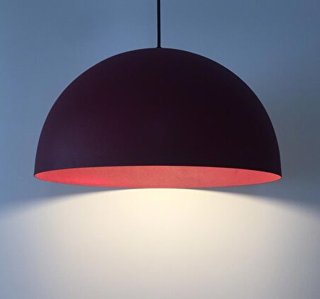 MYLİGHTS  RETRO BORDO İÇİ BORDO METAL SARKIT AVİZE 40 CM EN