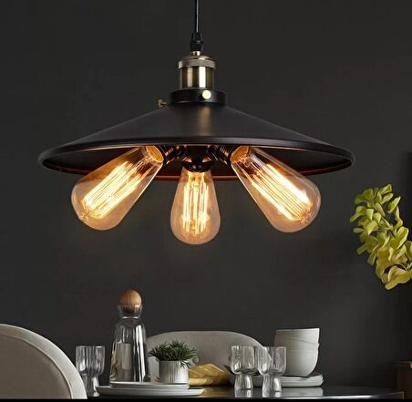MYLİGHTS  RETRO METAL 40 CM ÜÇLÜ SARKIT AVİZE