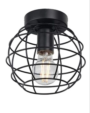 MYLİGHTS  RETRO DÜNYA KAFES AVİZE TAVAN AVİZE PLOFONYER ARMATÜR