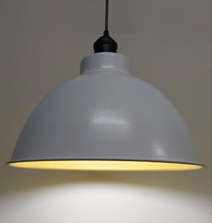 MYLİGHTS  BEYAZ İÇİ ALTIN METAL SARKIT AVİZE RUSTİK TEKLİ