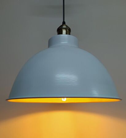 MYLİGHTS  BEYAZ İÇİ ALTIN METAL SARKIT AVİZE RUSTİK TEKLİ