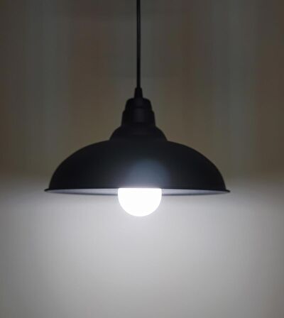 MYLİGHTS  RETRO SİYAH  İÇİ SİYAH METAL SARKIT AVİZE  RUSTİK TEKLİ SARKIT