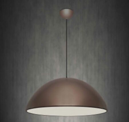 mylights retro rustik metal sarkıt avize 40 cm kahve içi beyaz