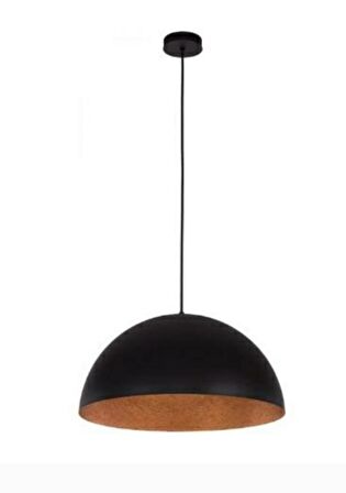 MYLİGHTS RETRO RUSTİK SİYAH  İÇİ BAKIR METAL SARKIT AVİZE   40  CM