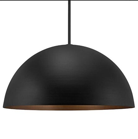 MYLİGHTS  RETRO METAL   40CM  METAL SARKIT SİYAH  İÇİ BAKIR  SARKIT AVİZE