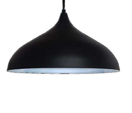 MYLİGHTS MODERN  SİYAH  İÇİ  GÜMÜŞ  METAL SARKIT AVİZE 45 CM EN