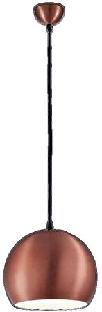 MYLİGHTS  RETRO  RUSTİK BAKIR  İÇİ BEYAZ METAL SARKIT AVİZE 20 CM