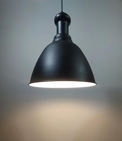 MYLİGHTS  VİNATGE RUSTİK METAL TEKLİ SARKIT AVİZE SİYAH ASKILI