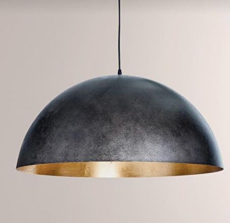 MYLİGHTS  RETRO  RUSTİK GRİ FIRCALANMIŞ VİNTAGE METAL SARKITAVİZE 40 CM