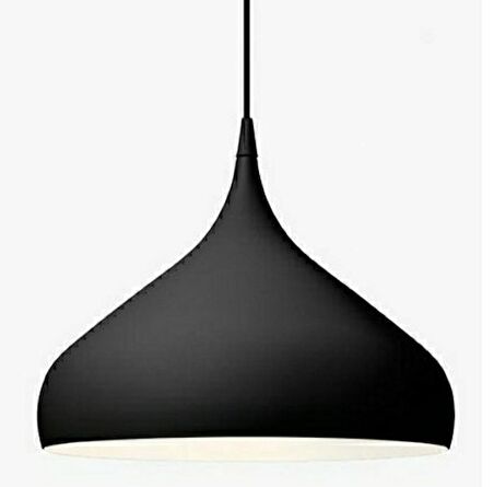 MYLİGHTS  METAL SAKKIT AVİZE  CAP 41 CM   SİYAH  İÇİ BEYAZ