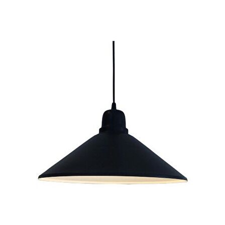 MYLİGHTS  RETRO  METAL SARKIT AVİZE 37 CM  SİYAH  İÇİ BEYAZ