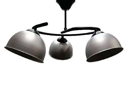 MYLİGHTS  GRİ BAŞLIKLI METAL AVİZE  ÜÇLÜ AVİZE